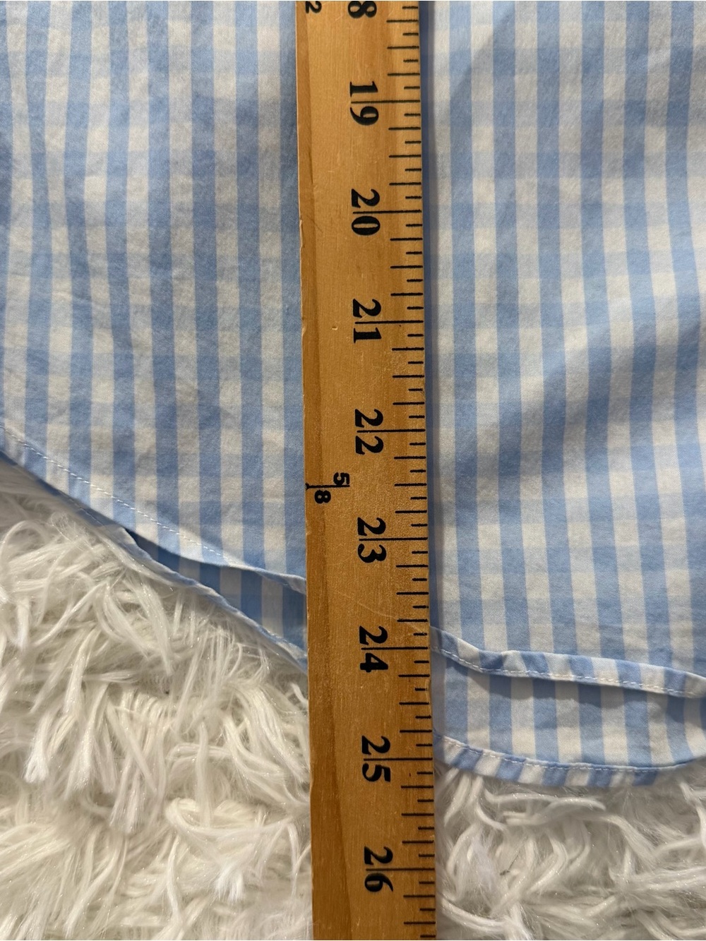 The Shirt Womens Blue Gingham Button Up Shirt Size Medium Preppy Office Casual - Picture 6 of 8